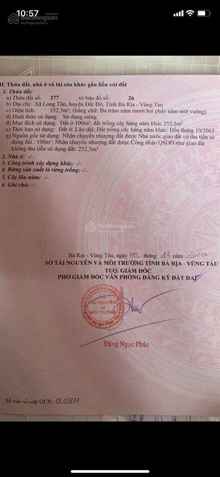 Mặt tiền đường tỉnh lộ 52  kinh duanh buôn bán  long tân  xã đất đỏ  tphcm mặt tiền đường rộng