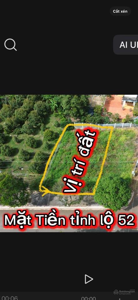 Mặt tiền đường tỉnh lộ 52  kinh duanh buôn bán  long tân  xã đất đỏ  tphcm mặt tiền đường rộng