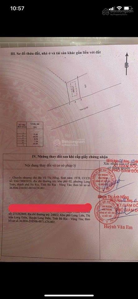 Mặt tiền đường tỉnh lộ 52  kinh duanh buôn bán  long tân  xã đất đỏ  tphcm mặt tiền đường rộng