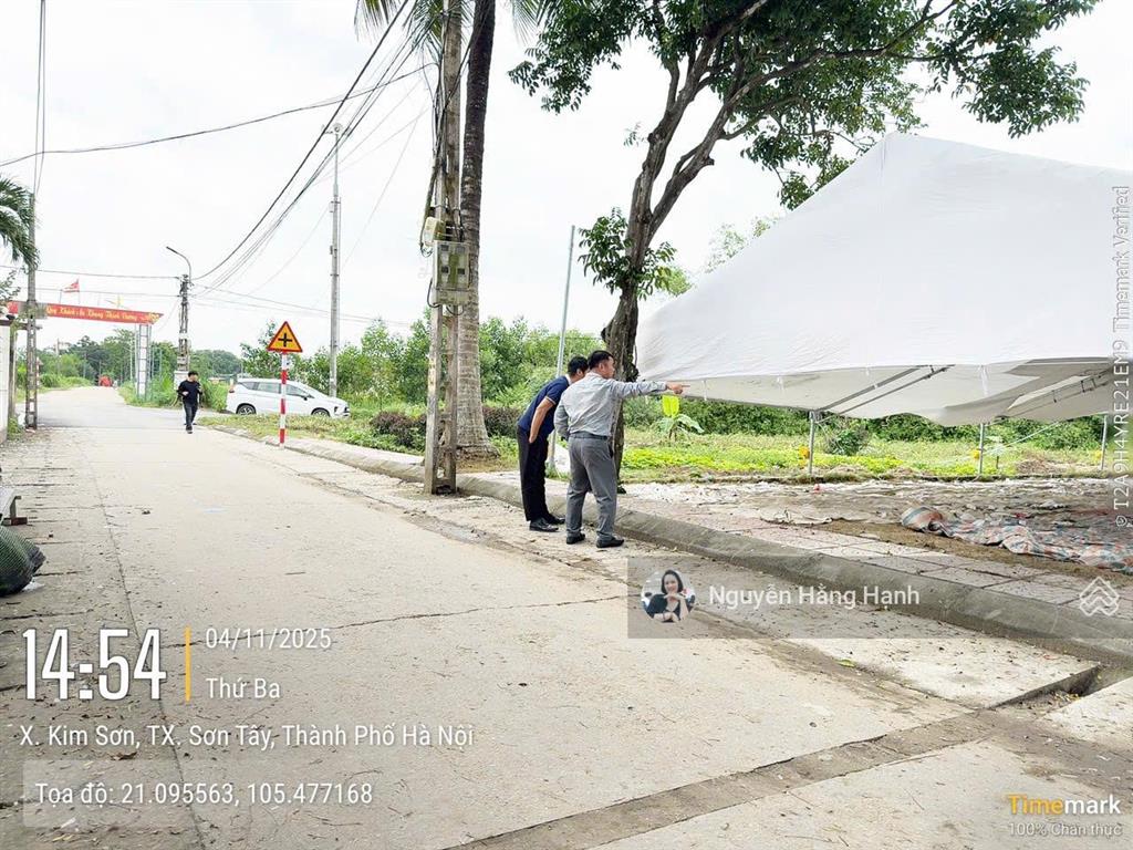 Bán lô đất đẹp giá rẻ tại kim sơn, sơn tây đường thông 3 tô tránh cạnh ql21 207m nhỉnh 4tỷ