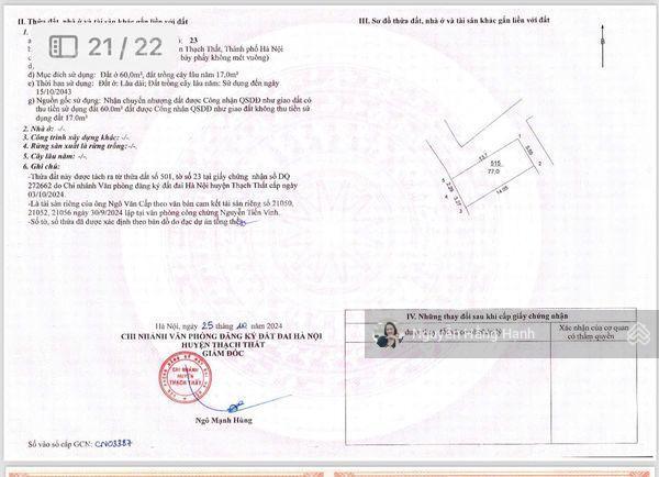 Bán nhanh mảnh đất lô góc đường to ôtô 77m2 giá rẻ 2.9 tỷ bình yên