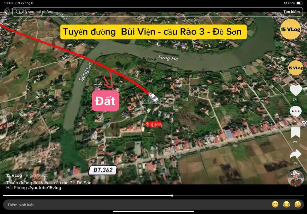 Bán lô đất thổ cư siêu rộng 1280m tại tổ 10, hòa nghĩa, dương kinh phù hợp phân lô, nhà vườn