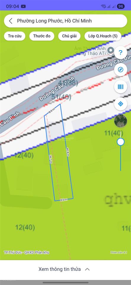 Bán gấp đất mặt tiền đường cầu đình, 300m2 (8x37m), p. long phước, quận 9, hồ chí minh