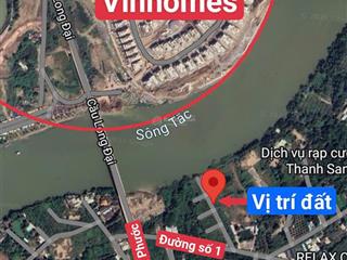 Bán 52m2(4x13) đất da gần sông mát mẻ đối diện với vinhomes qua cầu long đại, p long phước, q9 hcm