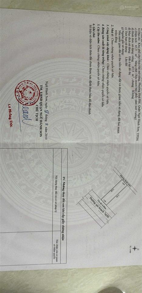 Bán lô đất mt đường tây sơn, ngũ hành sơn, vị trí đẹp ngay chợ non nước, đường 7.5m