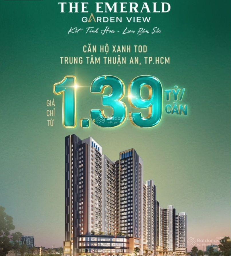 Emerald garden view  hàng cđt  giá chỉ 1,39 tỷ/căn  căn hiếm  view đẹp  tt chỉ 0,5% 1 tháng