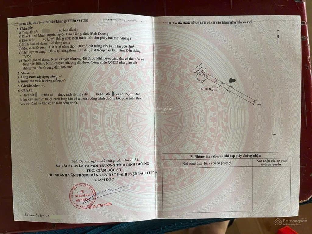 Bán đất mặt tiền đường 20m, gần trung tâm hành chính minh thạnh, tp. hcm