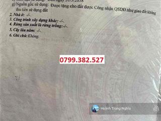 Chủ ngộp kẹt tiền bán gấp miếng đất 415m2 giá 690tr mt đường gia huỳnh phường trảng bàng  tây ninh