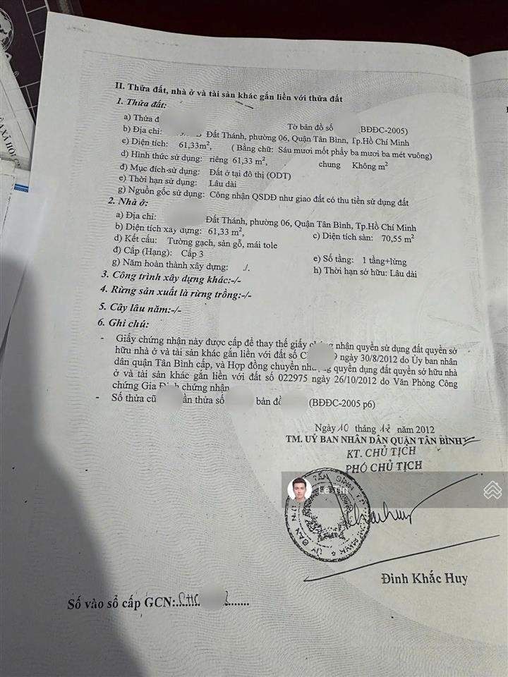 Hàng hiếm đất thánh, tân bình  6.2x10, cực tốt, chỉ 5 tỷ nhỉnh