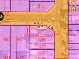 Bán lô góc, kđt nam vĩnh hải, dt 162 m2, ngang 9m, hướng đông  giá 40 tr/ m2