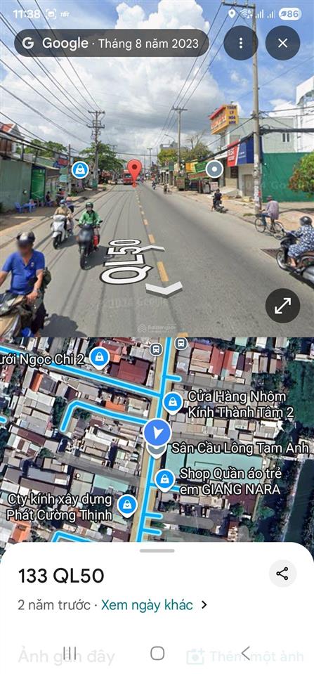 Nhà mặt tiền quốc lộ 50 cách ngã tư nguyễn văn linh chỉ 1km ngang lớn hơn 9m dài 30 mà giá chỉ 23tỷ