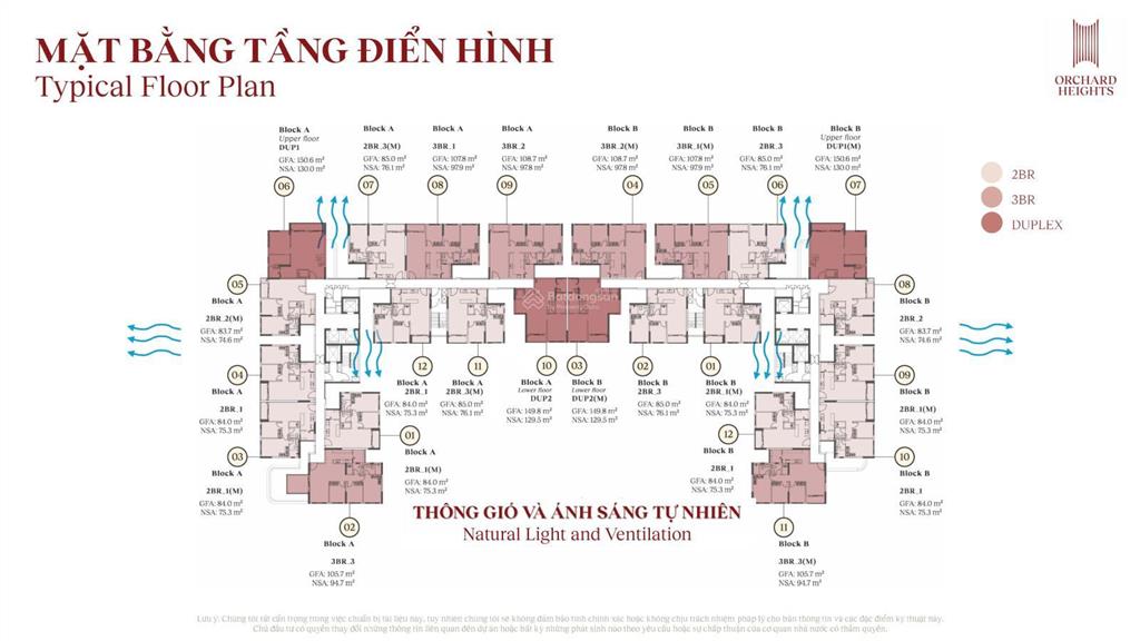 Full giỏ hàng giá tốt nhất thị trường orchard heights 2pn 84m2 giá 4 tỷ, 3pn 108m2 5 tỷ, dup 5,9tỷ