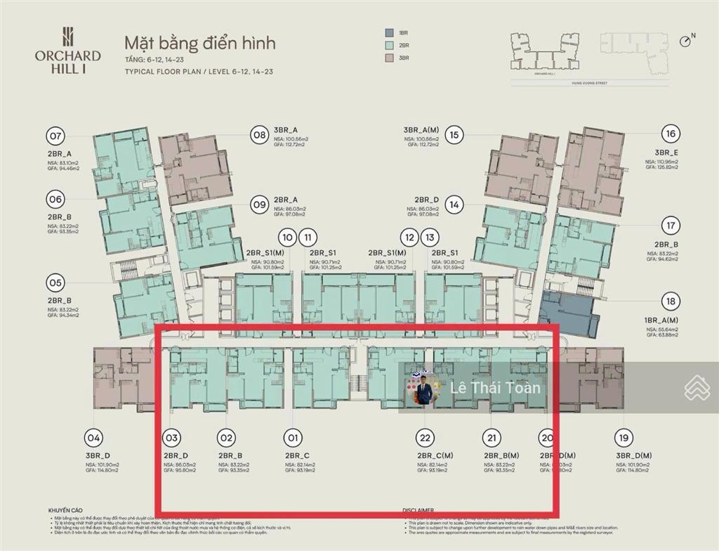 Bán căn 2pn 96m2, giá 4.05tỷ hướng đông nam, mát mẻ (view đại lộ hùng vương và aeon) orchard hill