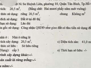 Bán nhà ni sư huỳnh liên, tân bình, 21m2, nhà đẹp sát hẻm xe tải, nhỉnh 2 tỷ