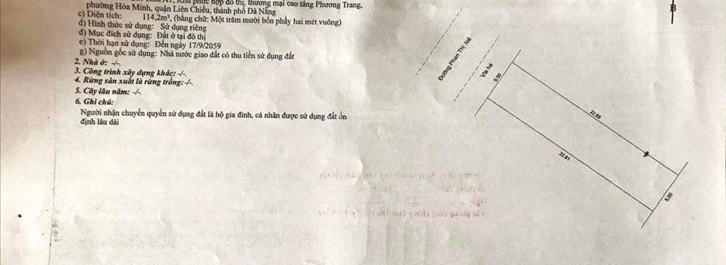 Cần bán cặp đất mt phan thị nể, sát biển nguyễn tất thành, p hoà minh, liên chiểu