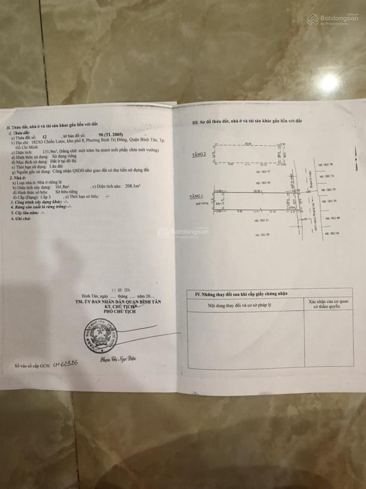 Chính chủ bán nhà đường chiến lược, p. bình trị đông, quận bình tân, giá đầu tư cực tốt