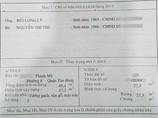 Bán nhà 28m2 hẻm thông Thành Mỹ, nở hậu hơn 3 tỷ