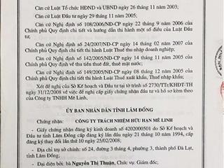 Công ty mê linh bán đất của công ty 42 mẫu