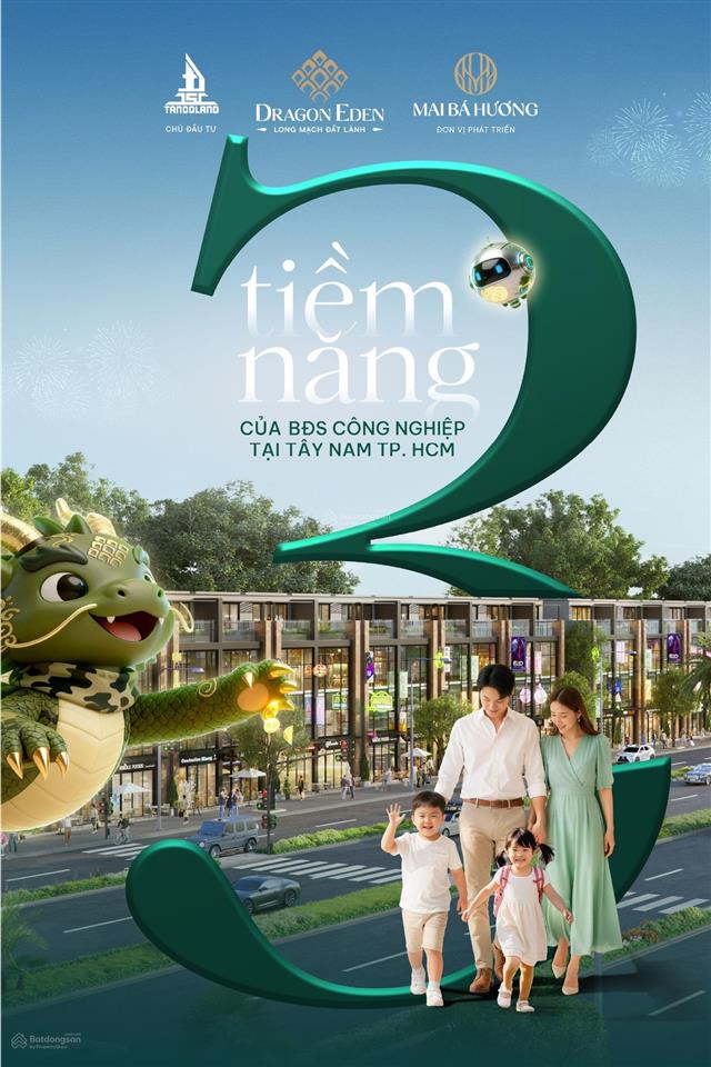 Dragon eden  dự án đất nền sổ sẵn tây nam hồ chí minh. giá 2 tỷ 3/nền