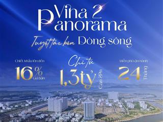 Căn hộ vina2 panorama chiết khấu 16%, đối diện đại học fpt quy nhơn và liền sông hà thanh.