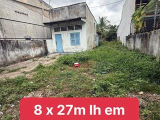 Bán gấp đất ( 8 x 27m ) vuông đéc  hẻm 5m gần đường dương đình hội pl b q9,