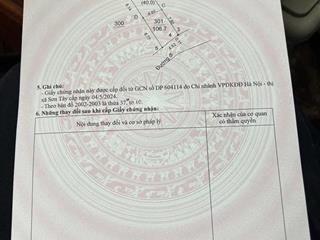 Chính chủ cần tiền bán lô đất xuân khanh sơn tây dt 106m. ô tô tránh nhau.