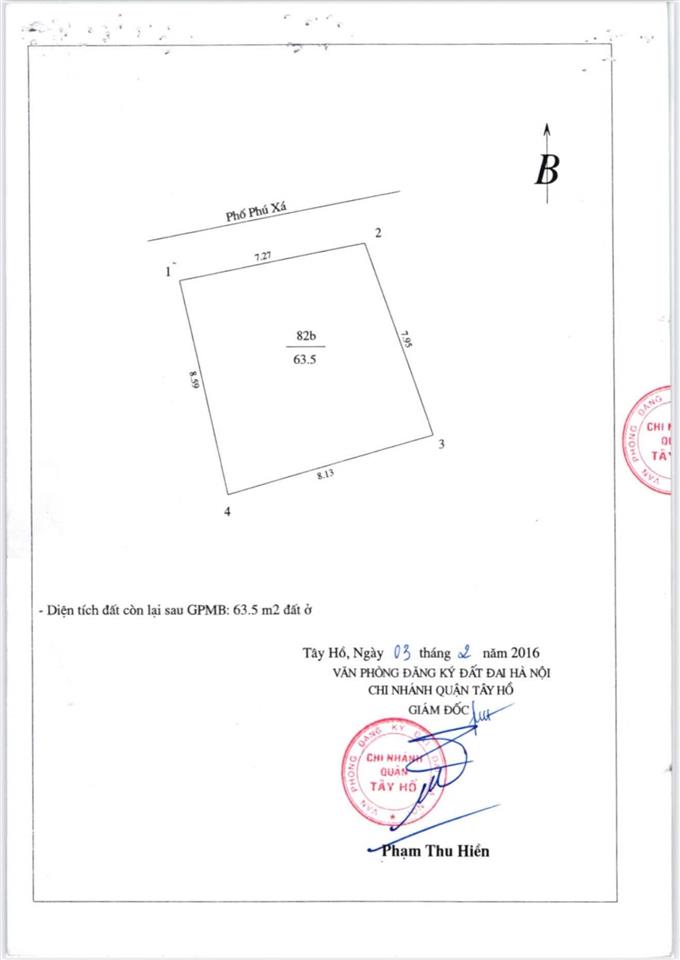 Chính chủ cần bán nhà mặt phú xá, phường phú thượng, tây hồ, hà nội. 64m2 x 7t, mt 7.3m, giá 40 tỷ