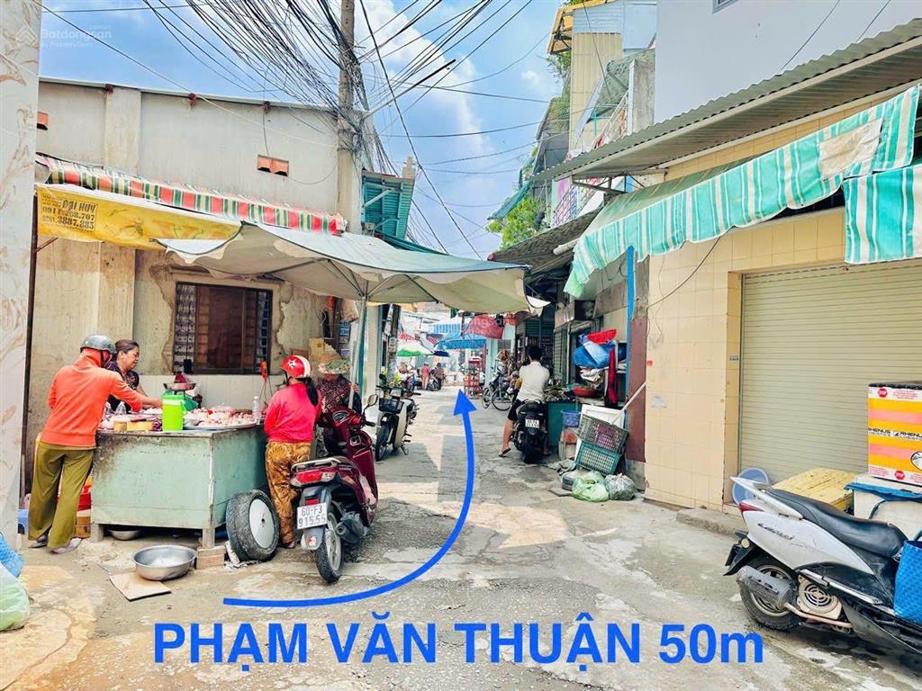 Bán nhà giữa lòng chợ 57 phường thống nhất, ra phạm văn thuận đúng 50m. 5.17x22.2m nở hậu. sổ sẵn
