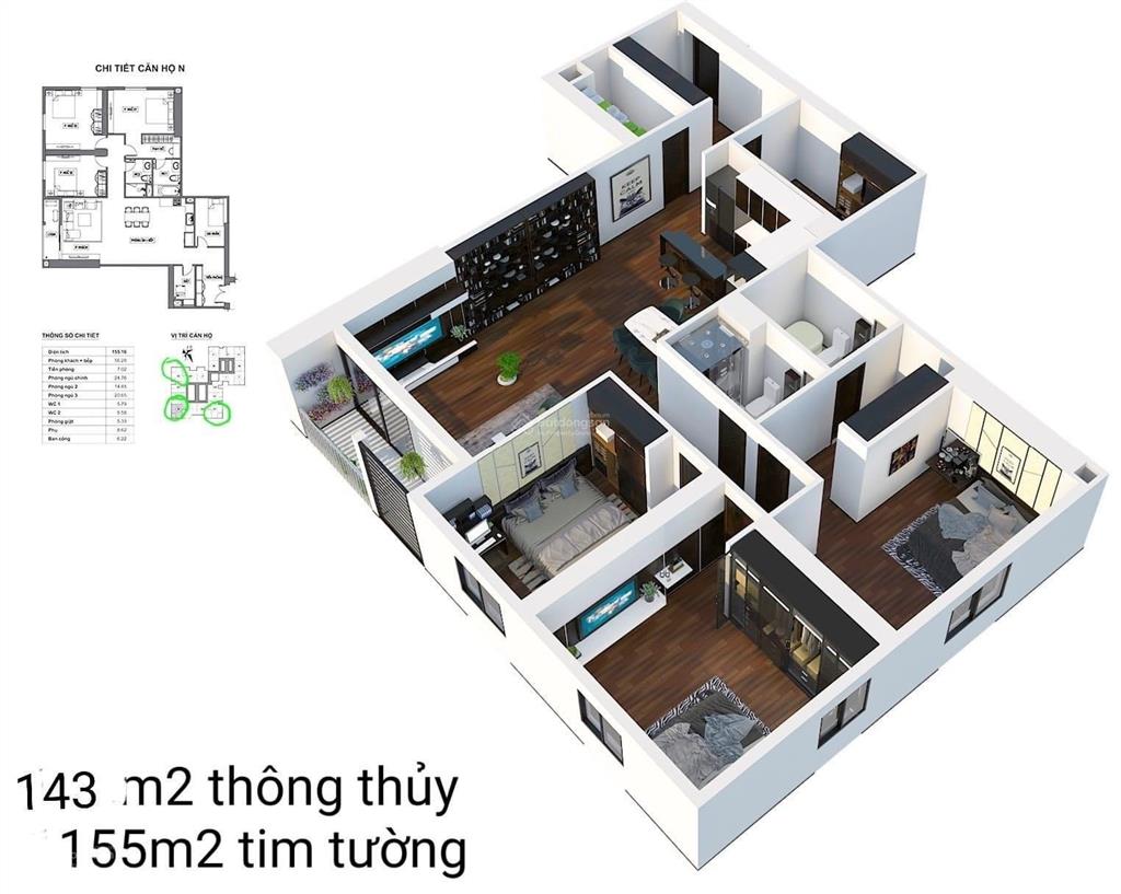 Chính chủ bán gấp căn 143m2 chung cư cao cấp hpc 105 hà đông 4pn 2vs, giá 10tỷ.  0336 927 ***