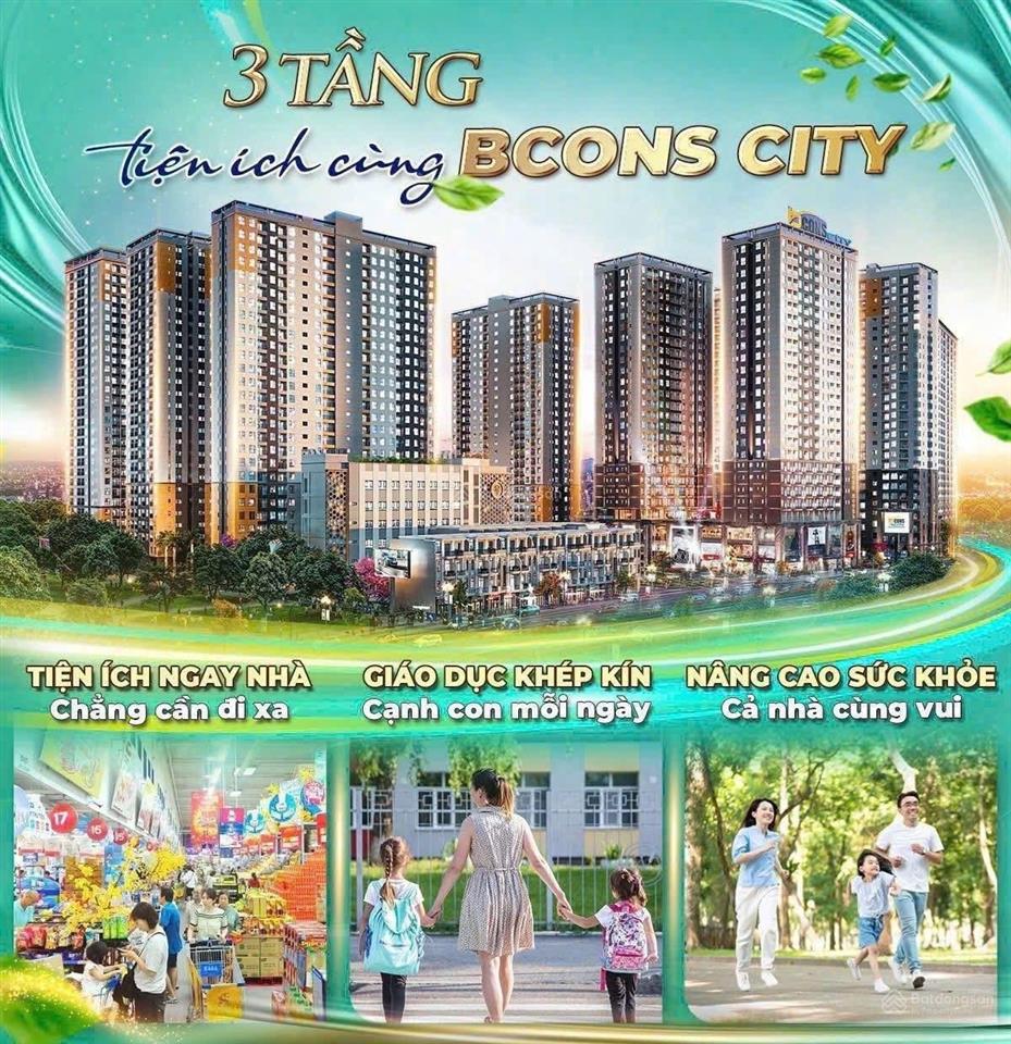 Cho thuê căn hộ bcons 2pn, 2wc giá 6,5 triệu/tháng