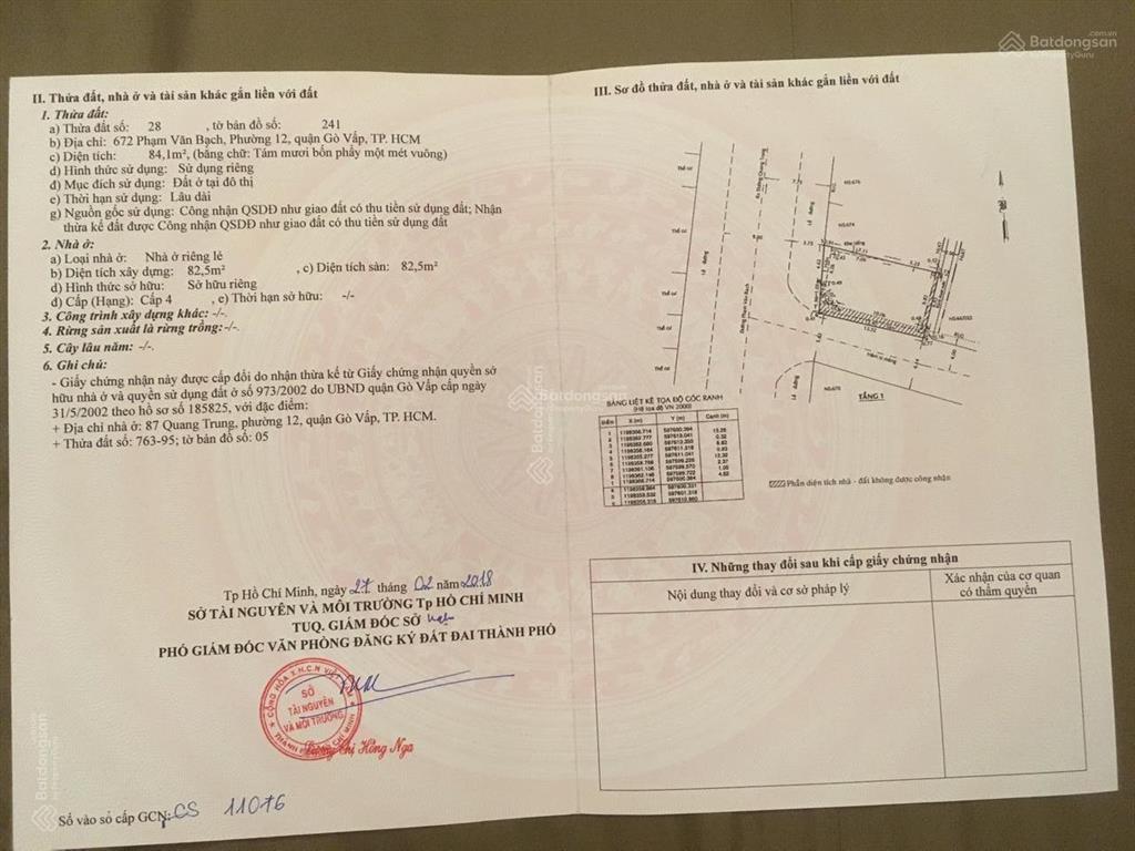 Chính chủ bán lô góc 2 mặt tiền 672 phạm văn bạch, p 12, gò vấp, giá 20,5 tỷ