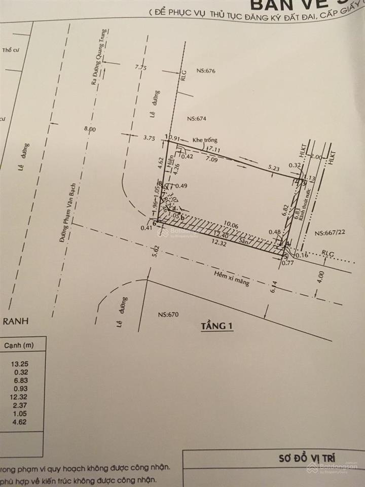 Chính chủ bán lô góc 2 mặt tiền 672 phạm văn bạch, p 12, gò vấp, giá 20,5 tỷ