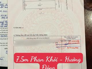 Chính chủ bán đất đường 7,5m phan khôi hòa xuân hướng đông sạch đẹp vị trí đẹp, giá tốt nhất
