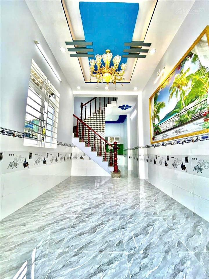 Bán nhà 1 trệt 1 lầu 100m2 5m x 20m shr 1/nguyễn thị sáu, xã thới tam thôn, hóc môn giá 4,49 tỷ