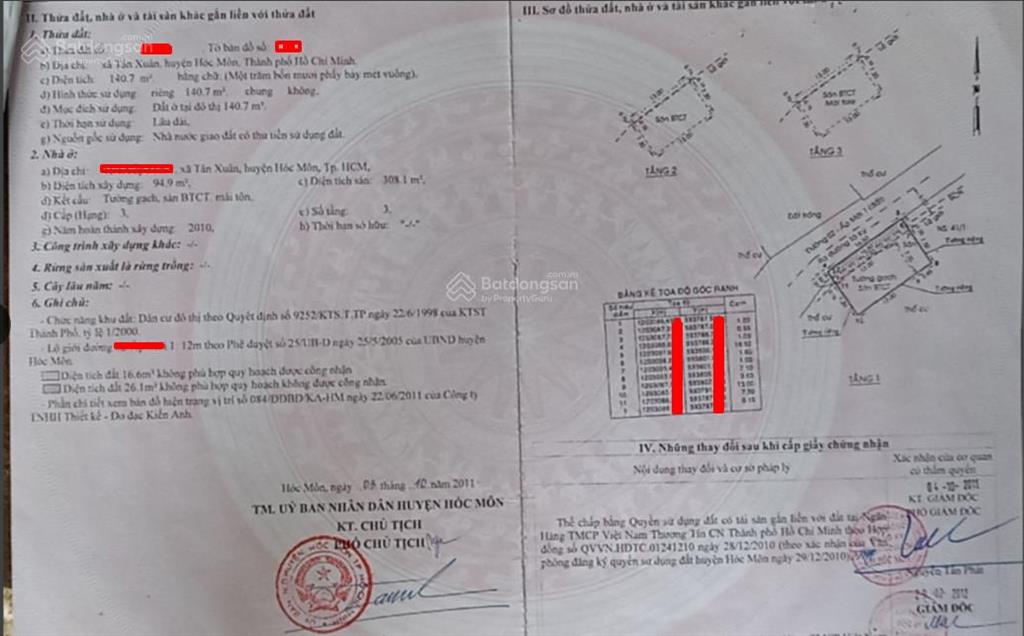 Mua 1 được 4 căn liền kề 140.7m2 nhà 1 trệt 2 lầu 1/20m tô ký, ấp mới, xã tân xuân, hóc môn