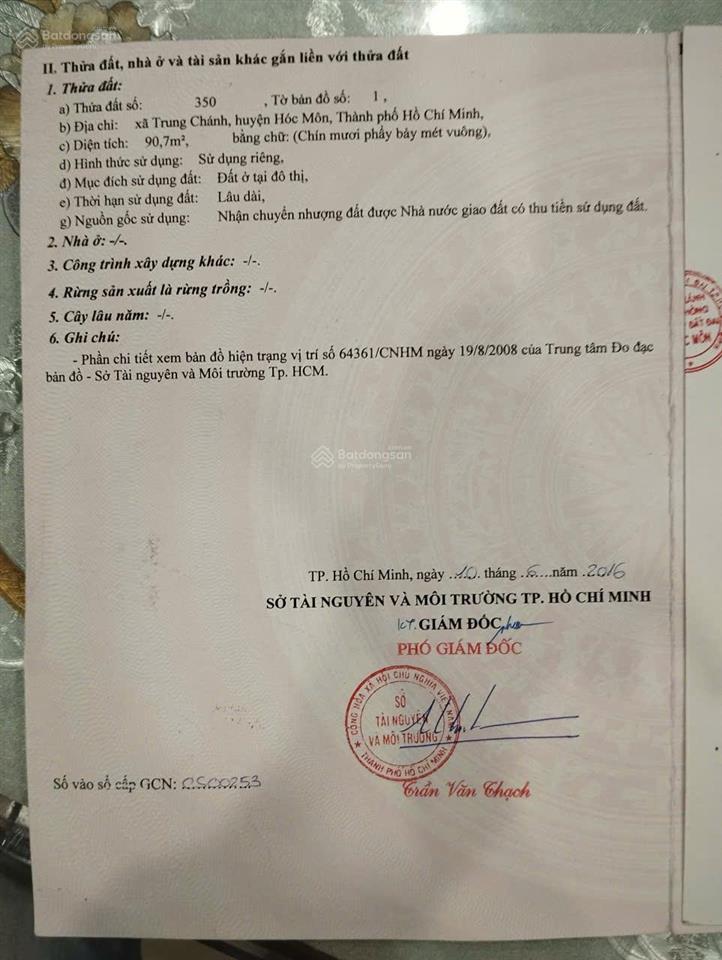 Bán 90m2 đất 5m x 18m sổ hồng riêng 1/tô ký gần chợ ngã ba bầu nguyễn ảnh thủ, trung chánh, hóc môn