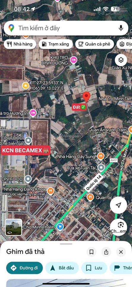 Bán nhanh lô đất 550m2, ngay sát trường học, minh thành, chơn thành, sổ sẵn, giá chỉ 1 tỷ 350 triệu