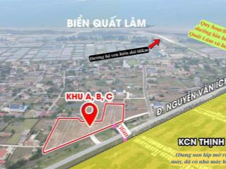 Ra hàng quỹ căn đẹp nhất quất lâm  đối diện kcn thịnh lâm, gần khu nghỉ dưỡng, giá rẻ hơn 1tỷ/lô