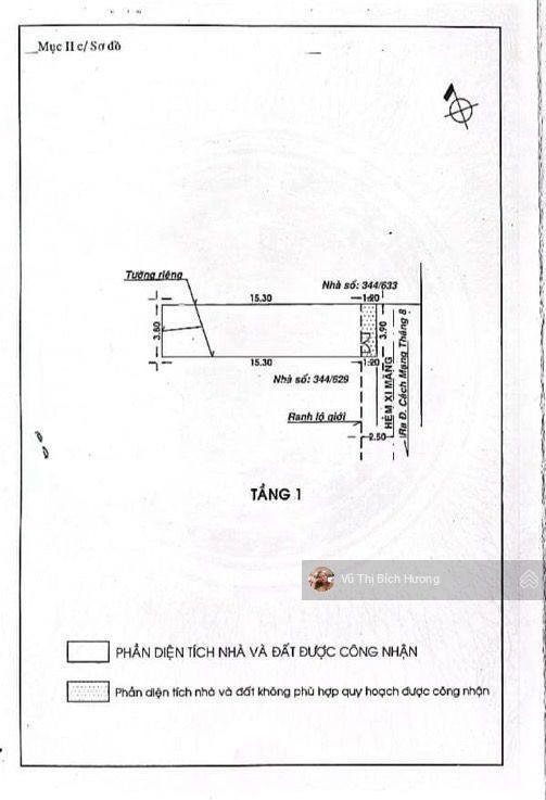 Đối diện khu cư xá tự do, hẻm 1014 cách mạng tháng 8, gần quận 10, dt 65 m2 4*16, chỉ 6 tỷ 090