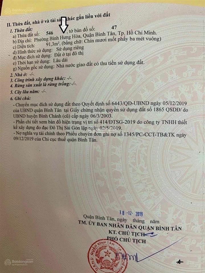 Hot ! đất ở giá quá rẻ quận bình tân !