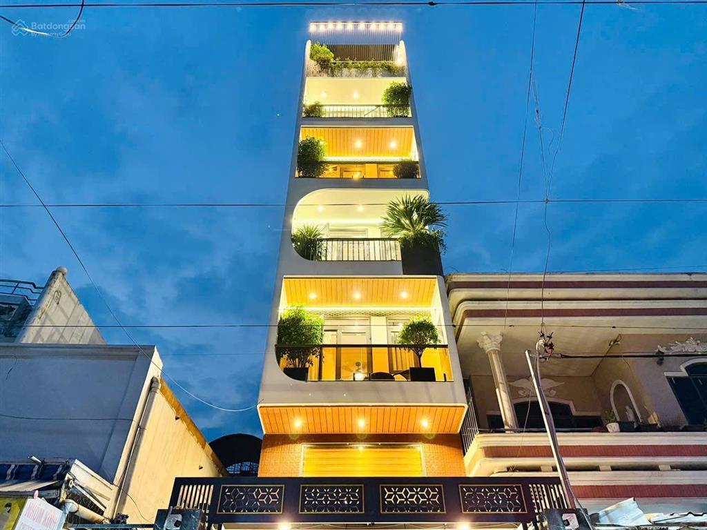 Mtkd 4x25, 7 tầng, thang máy, full nt, mới xây gần cv làng hoa, chỉ 15,x tỷ