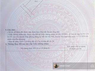 Cc gửi bán nam cương xã nội bài , hà nội.... diện tích 83m mặt tiền 5.5m, nở hậu đẹp ph