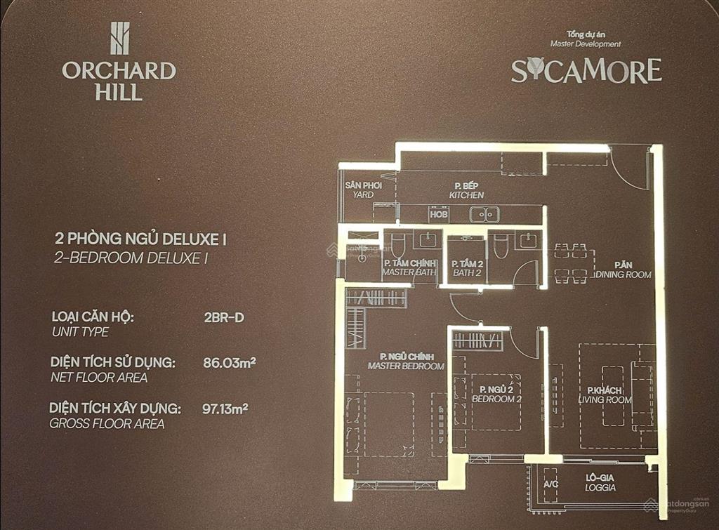 Cần bán căn hộ orchard hill 2pn diện tích lớn, tầng 21 view công viên & hồ điều hòa