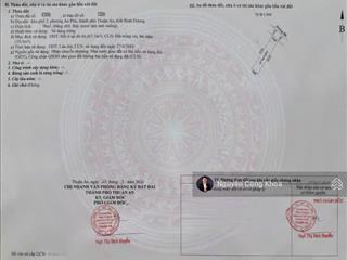 Bán đất sổ riêng, mt đường thông thương, 78m2, cạnh kcn visip 1, p.an phú, tp.thuận an