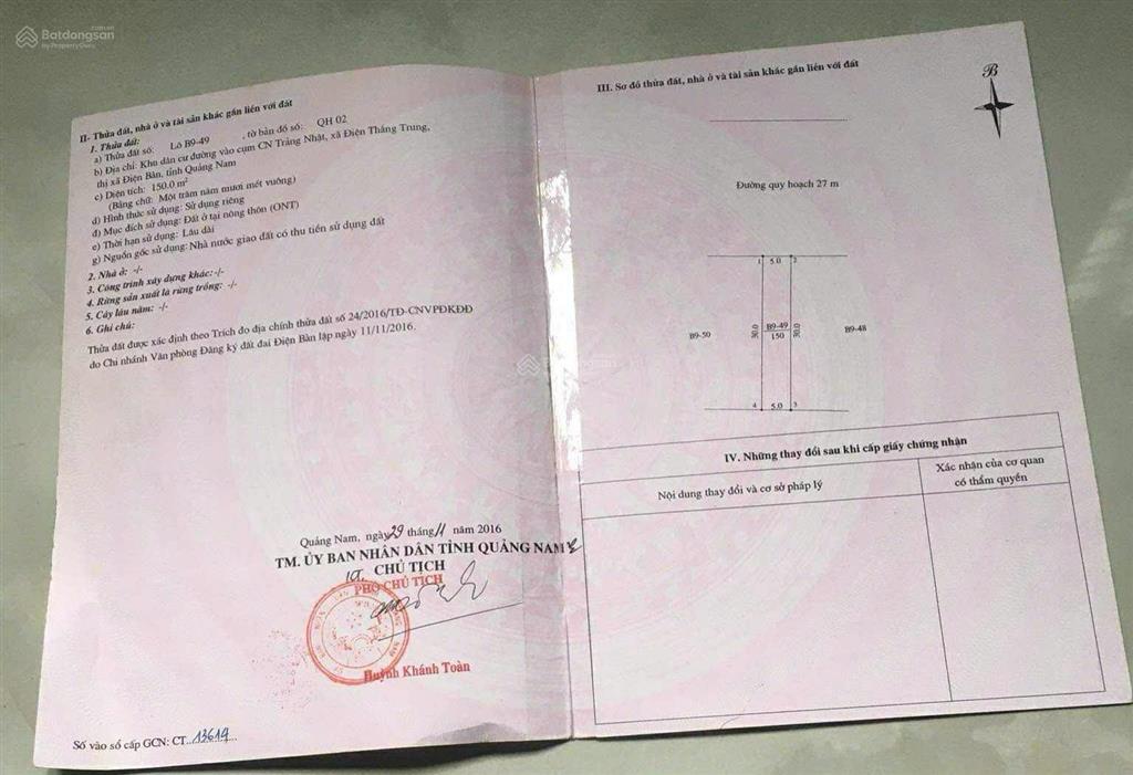 Sụp hầm giảm sốc 2 tỷ bán nhanh lô đất mặt tiền đường 33m cạnh phòng khám thiện tâm giá 2,9x tỷ