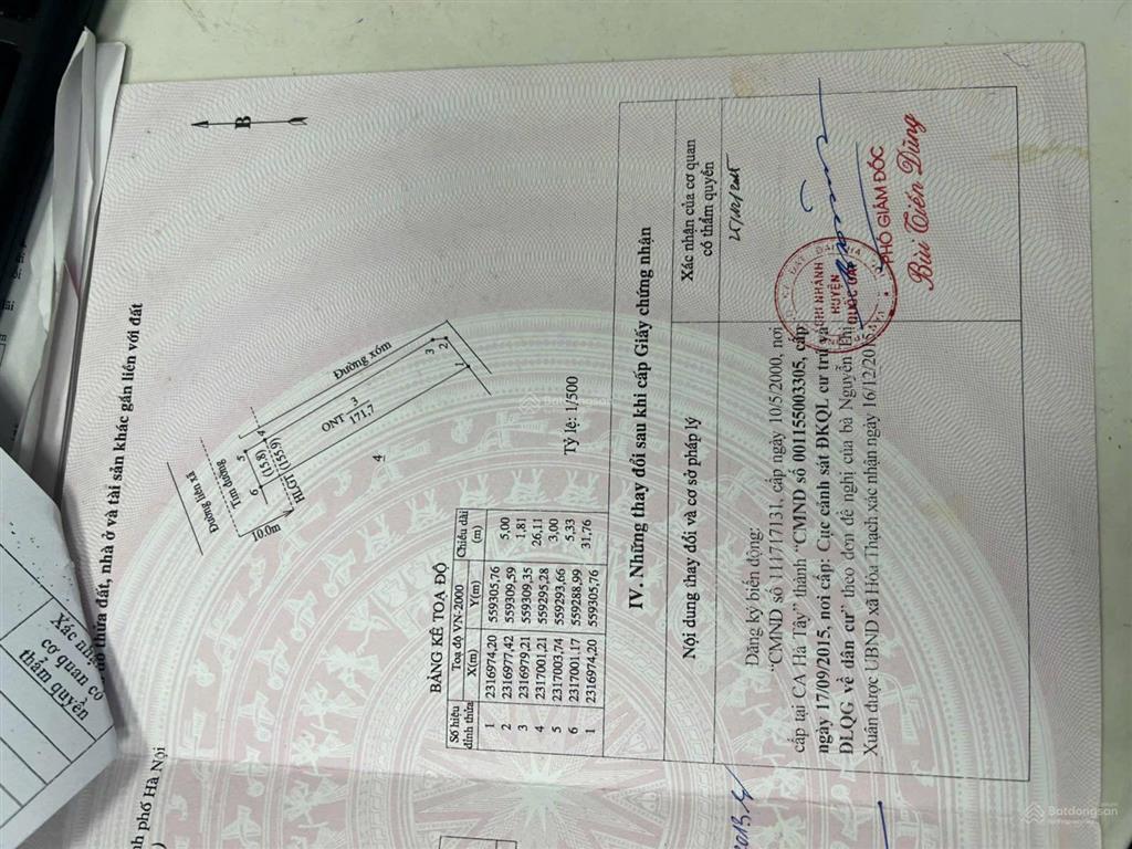 Chính chủ nhà em muốn bán đất trục chính hoà thạch cũ nay là xã phú cát, lô góc 3 mặt tiền