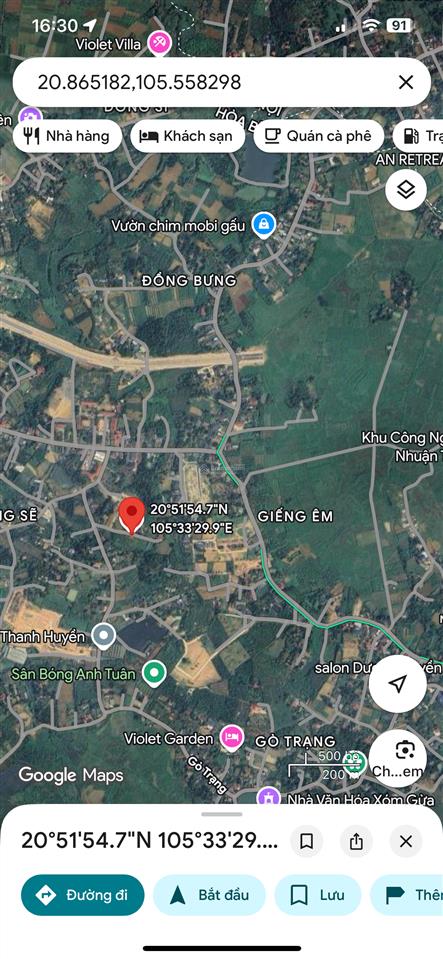 Chính chủ g bán lô 368m mặt tiền hậu 10,6m sát bên trường mầm non nhuận trạch,ngay bên khu công ngh