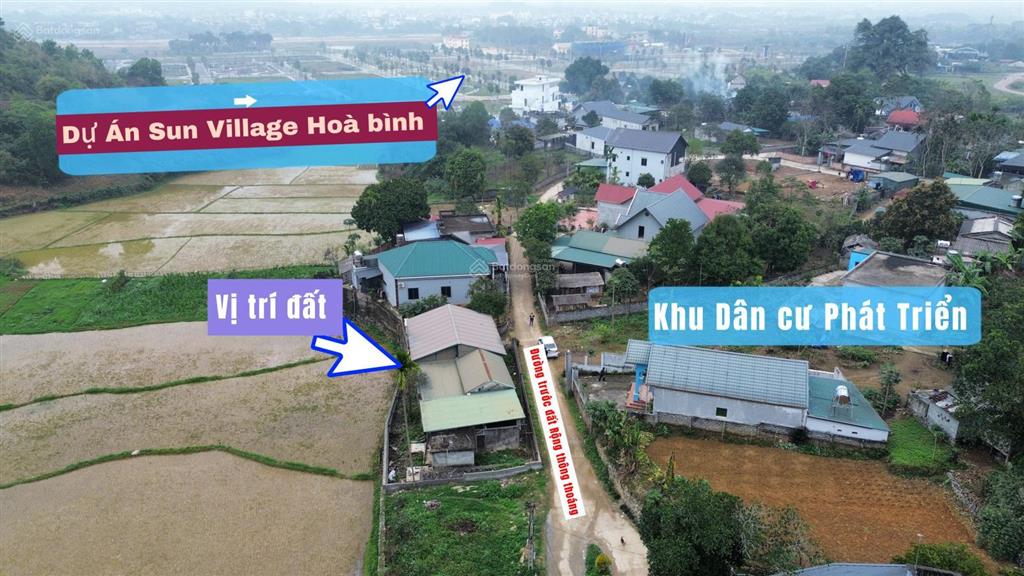 Cần bán 2 lô đất s=100m2 full thổ cư, vuông vắn. nằm trong khu nghỉ dưỡng, dự án lớn tại lương sơn