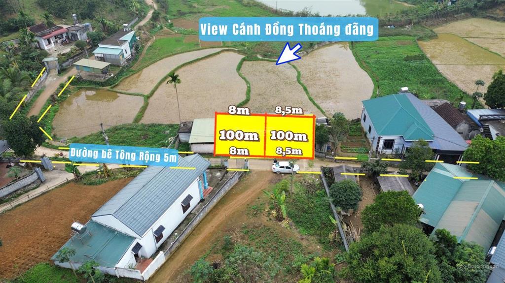 Cần bán 2 lô đất s=100m2 full thổ cư, vuông vắn. nằm trong khu nghỉ dưỡng, dự án lớn tại lương sơn