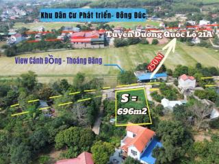 Cần bán lô đất nghỉ dưỡng s=696m2 (có 400 ont  cln) cách ql21a chỉ 250m. sổ hồng pháp lý rõ ràng